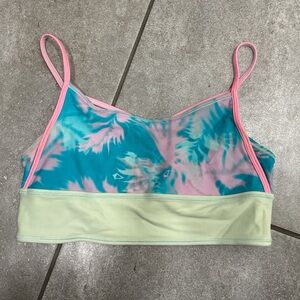 Ivivva Kids Swim Bikini Top - Blue, Pink, and Green